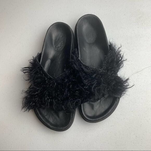 Simone Rocha Fur Slides - Picture 2 of 6